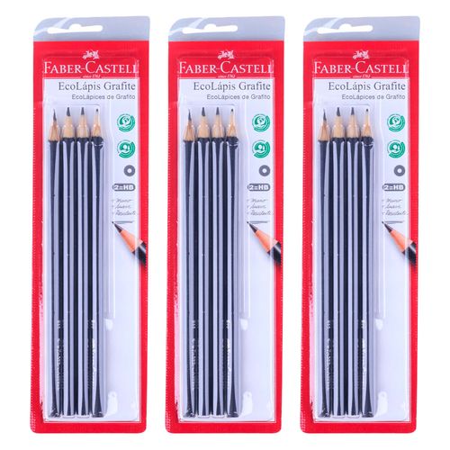 Kit de Lapis Grafite Faber-Castell Max Preto Nº2 com 12 Unidades Kit077